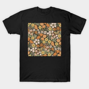 California Summer with wildflowers, butterflies and bees T-Shirt